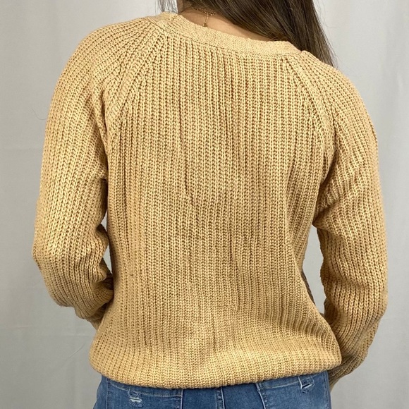 Knitted V Neck Cardigan with buttons - Picture 2 of 2